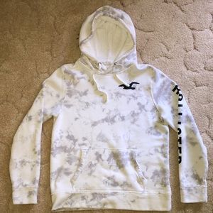 White and Gray Hollister Hoodie